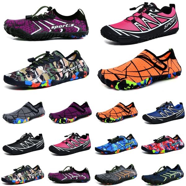 

water shoes orange grey green pink wading shoes beach shoes couple soft-soled creek sneakers grey barefoot skin snorkeling wading fitness wo, Black