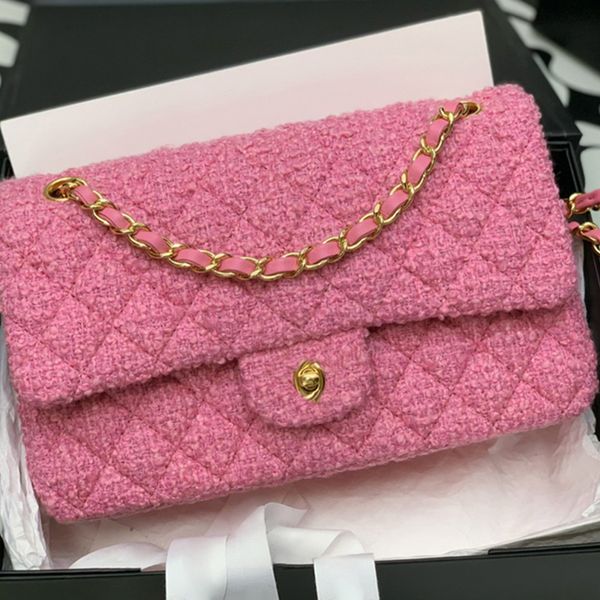 

1:1 quality designer fashion crossbody bag 25cm luxurious flap bag with box mc132
