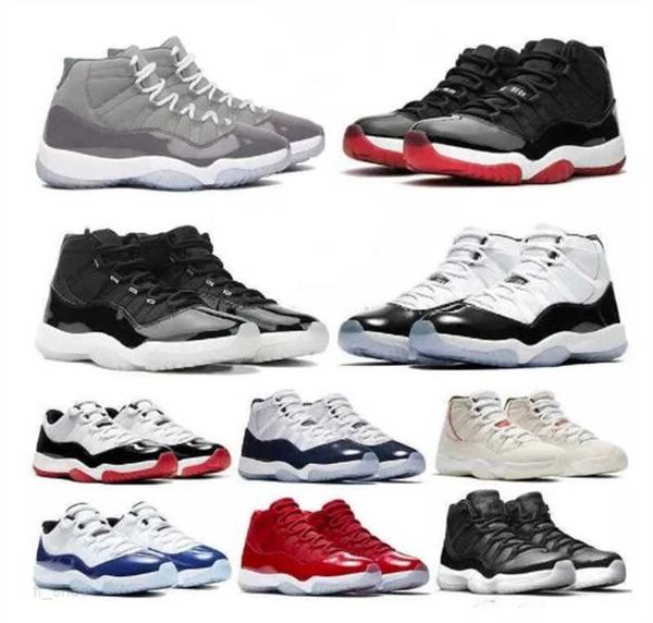 

basketball shoes high 11 cool gery low 11 men white bred concord 45 legend blue 25th anniversary citrus closing cap and gown platinum tint, Black