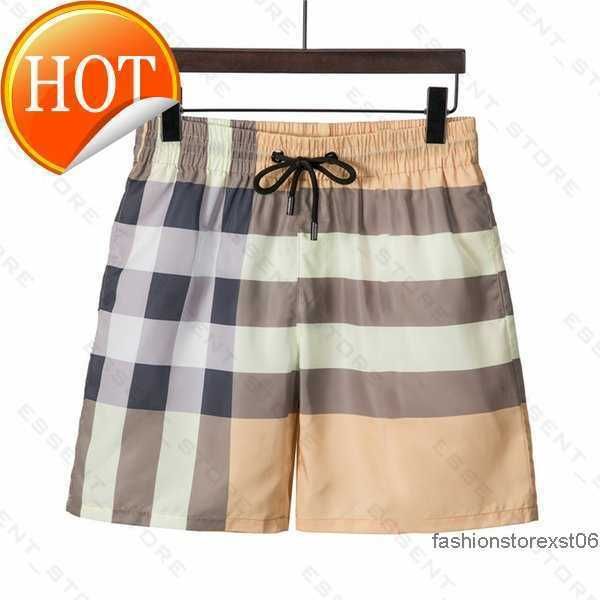 

plaid burbrery men's shorts shorts 2022 mens summer fashion beach pants designers board swim short gym mesh sportswear quick drying swi, White;black
