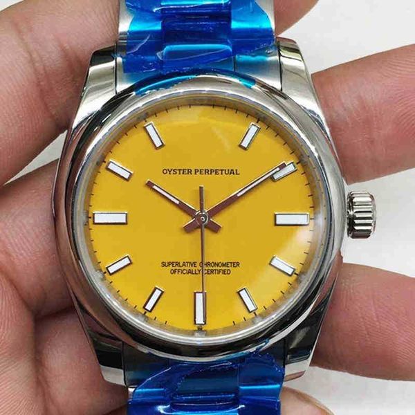 

2824 3135 luxury watch es n c date aaaaa mens mechanical watch automatic log arch white yellow luminous table swiss brand wristwatch, Slivery;golden