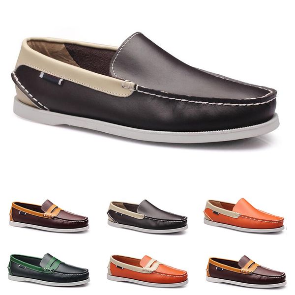 

2023 sailing shoes men's casual men's shoes leather shoes british driving single shoes men size 40-45 007