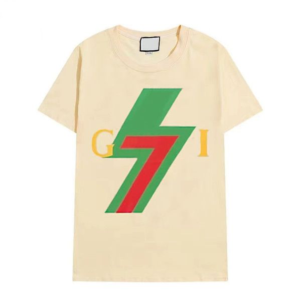 

23ss plain t shirt designer tide t shirts chest letter laminated print short sleeve high street loose oversize casual t-shirt 100% pure cott, White;black