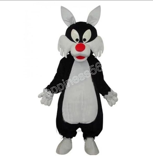 

size white & black wolf mascot costumes cartoon elk character dress suits carnival adults size christmas birthday party halloween outdoor ou, Red;yellow