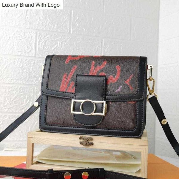 

l bag handbags fashion crossbody bag women shoulder bags cowhide old flower black skin founder style love font detachable belt lady l purse
