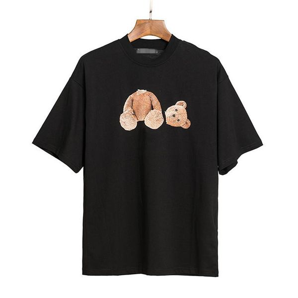 

23s sleeveless t shirt, pa men womens palm t-shirts mans stylist tee guillotine bear palms printed short sleeve truncated bears angles tees, White;black