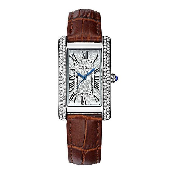 

women watches ladies square fashion accessory quartz mechanical movement tiktok live new ibso luxury watch female waterproof lady diamond fp, Slivery;golden