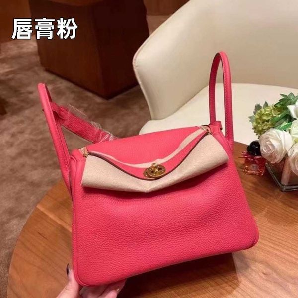 

bags original designer tc luxury cow leather wax thread hand-stitched lindys 26cm bag doctor portable shoulder for women 1 hdmy