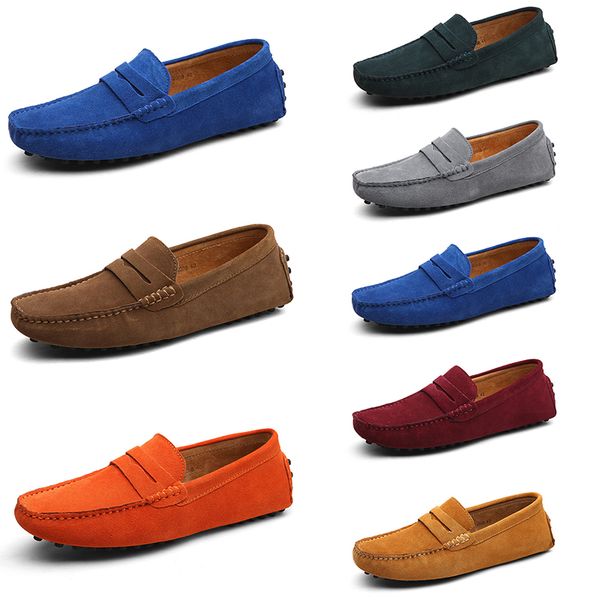 

men casual shoes solid color black breathable popular silvers taupe dlives brown reds orange jogging walking low soft multi leather mens sne