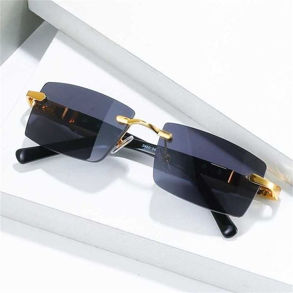 

sunglasses new sunglasses women new card small frame frameless women's trend sunglasseskajia 2023, White;black