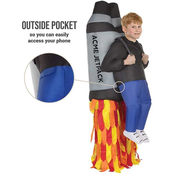

cross-border amazon children's halloween playhouse inflatable suit primary school students performance props rocket aircraft