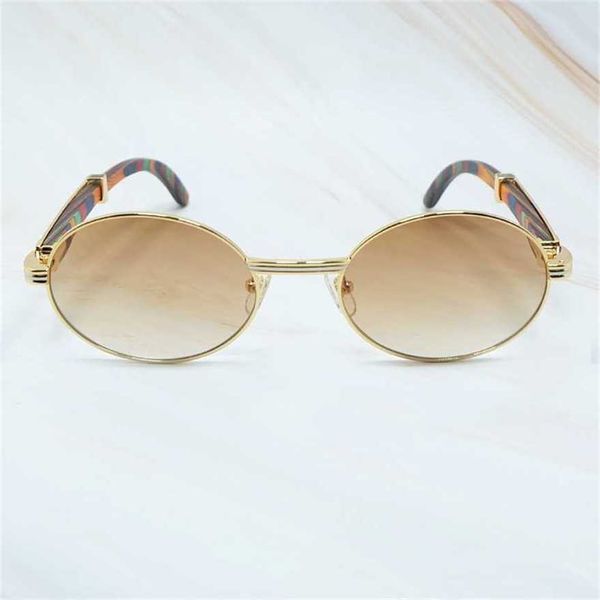 

sunglasses luxury designer sunglasses men women round metal carter color wood eyewear fashion vintage shades gafas de sol mujerkajia 2023, White;black
