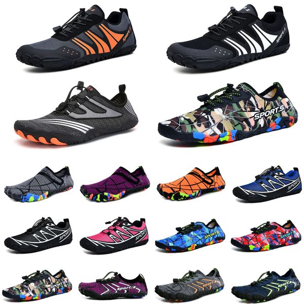 

water shoes orange greenyellow pink gold shoes beach shoes couple soft-soled creek sneakers grey barefoot skin snorkeling wading fitness wom, Black