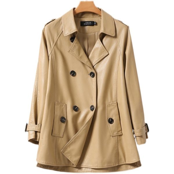 

women's jacket's coat autumn real genuine leather jacket female clothes sheepskin jackets femme ladies double breaste outerwear g5, Black;brown