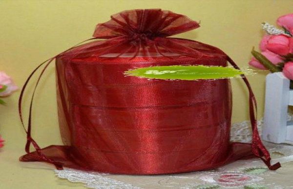 

s 100 pcs red organza gift bags 17x23cm with drawstring016877174, Pink;blue