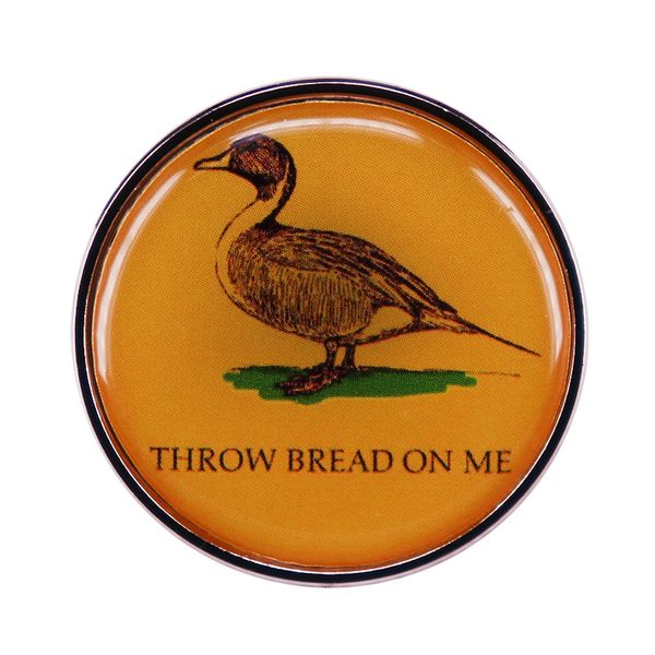 

throw bread on me pin cute anime movies games hard enamel pins collect metal cartoon brooch backpack hat bag collar lapel badges, Blue