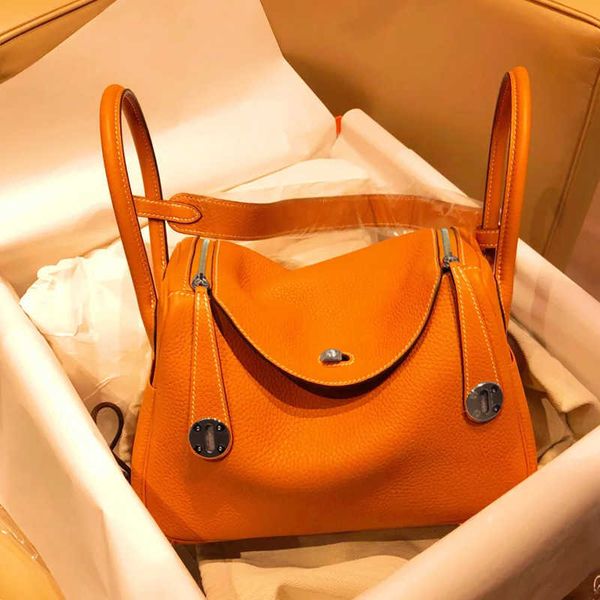 

2023 luxury designer bags original new cow skin litchi pattern lindi bag doctor's togo women's one-shoulder hand medicine 6 nx9g