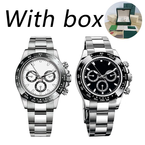 

mens luxury watch 40mm automatic mechanical gold sapphire designer watch 904l stainless steel panda dial wristwatches with box montre de lux, Slivery;brown