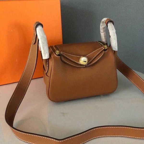 

women's luxury designer bags original messenger bag mini lindys 2023 new togo cowhide women's portable one shoulder doctor's