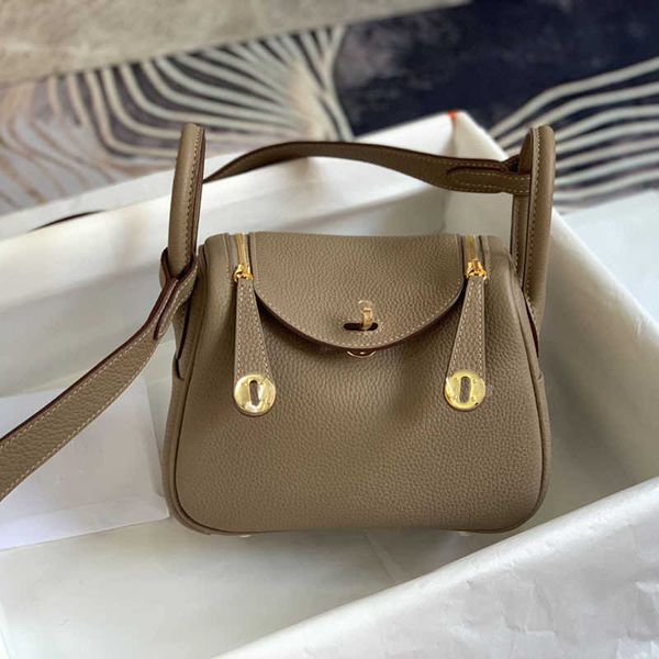 

cowhide luxury designer bags original women's bag mini lindys leather 2023 bucket fashion cross body pillow medicine yy3q
