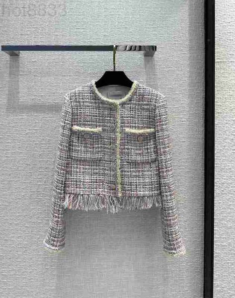 

women's jackets designer milan runway 2023 new spring o neck long sleeve panelled coats brand same style shirts ob5z, Black;brown