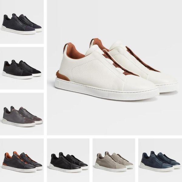 

elling casual triple stitch runner sports shoes low sneakers shoes men rubber sole leather men's wholesale discount trainer with