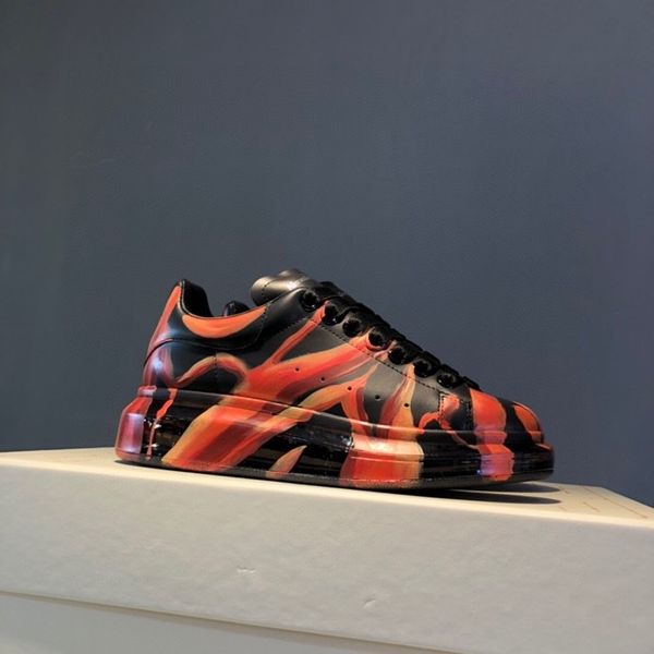 

2023 mens women classic casual shoes sneakers platform print multicolor letter trainer sneakers strawberry designer outdoor sport, Black