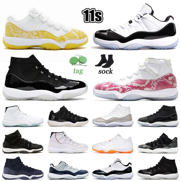 

designer basketball shoes jumpman 11 high og yellow snakeskin 11s cool grey sneakers men women trainers 25th anniversary concord low pink sn