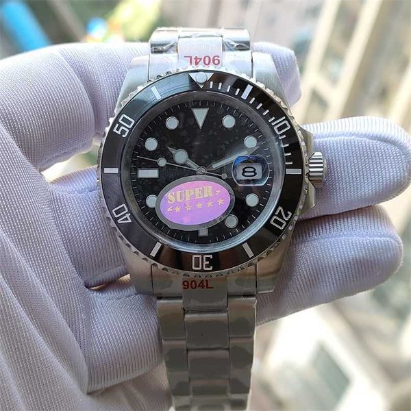 

rolaxs designer watches super factory 5 star watch of men 8 style elementary version ceramic bezel 904l steel bracelet automatic movement lu, Slivery;black