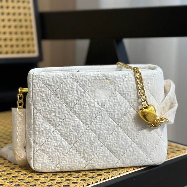 

love mini women designer tote bag caviar diamond lattice leather quilted gold hardware adjustable chain luxury handbag classic vintage shopp