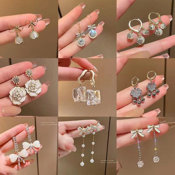 

s925 silver needle retro butterfly stud earrings femininity high sense earrings new small ears, Golden;silver