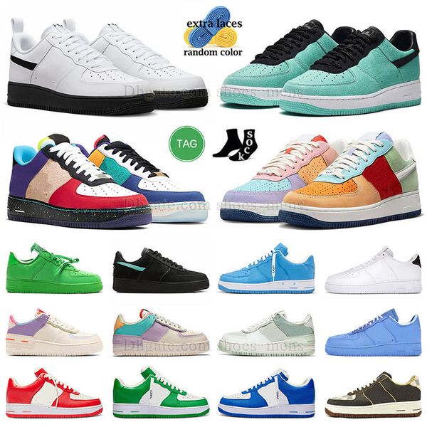

designer casual shoes low cut 07 triple white tiffanys platform skate 1 tiffany x one university blue panda mens women trainers sneakers 36-, Black
