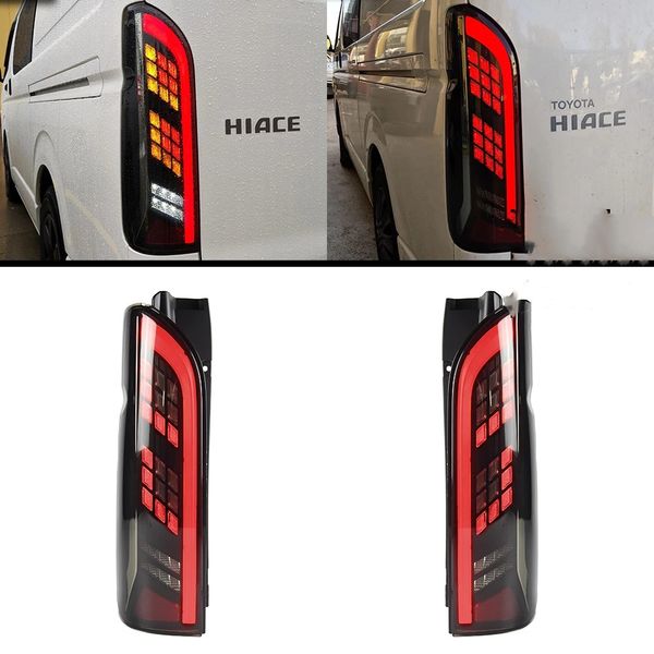 

led rear lights for toyota hiace 20 05-20 15 car modified singal lamps turning brake lights plug and play