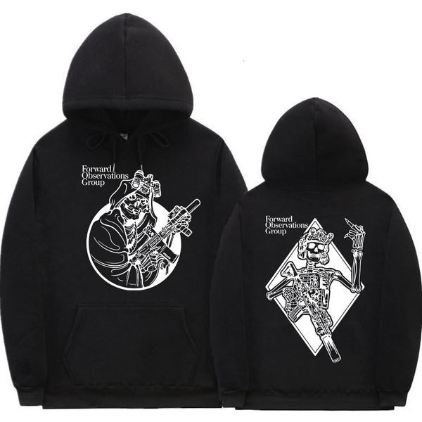 

men's hoodies sweatshirts vintage gbrs forward observations group hoodie punk horror skull mens clothes men women fashion rock hip hop, Black