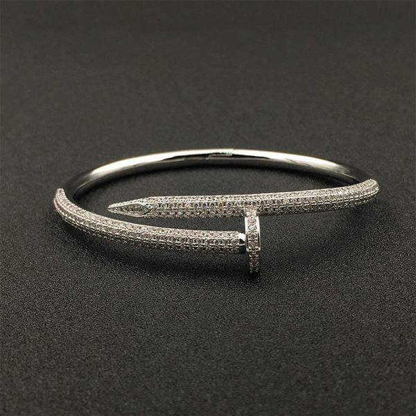 

full diamond bracelets women men 18k gold plated bangle bracelet jewelry for lover gift no box3023, Black