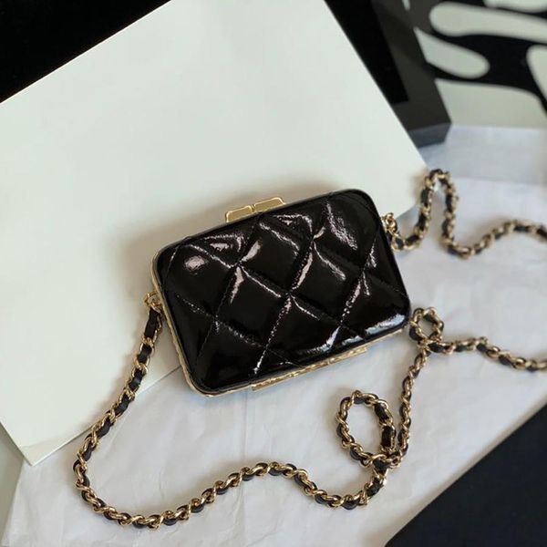 

10A Mirror quality Diamond Lattice 11.5CM Designer Evening Bags Sheepskin Cross Body Bags Luxuries Designers Women Chain Bag For Dinner With Box C084