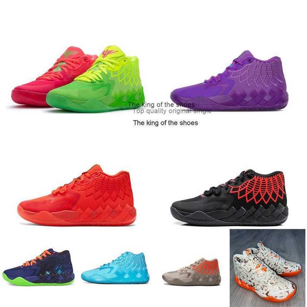 

2023lamelo shoes new womens lamelo ball mb 01 basketball shoes rick morty red green galaxy purple black red blue queen buzz kids melolamelo