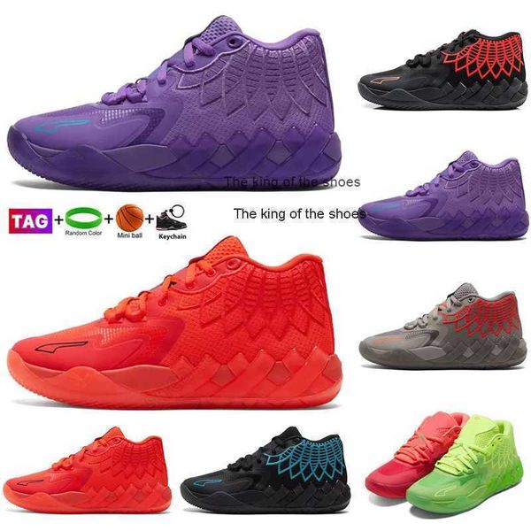 

2023lamelo shoes men designer basketball shoes mb.01 lamelo ball buzz queen rick and morty galaxy rock ridge volt blast trainerlamelo shoes, Black
