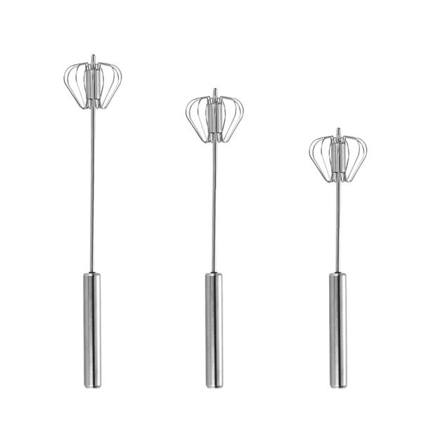

new household stainless steel semi-automatic whisk press rotary manual egg churnger, egg cream hand whipping tool