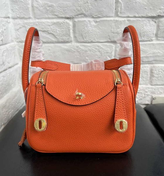 

bags original designer 2023 luxury new h family shrunken leather head layer cow lindys bag doctor medicine box portable shoulder women'