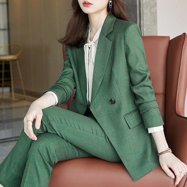

women's suits blazers fabric formal uniform designs pantsuits women business work wear blazers trousers set autumn winter professional, White;black