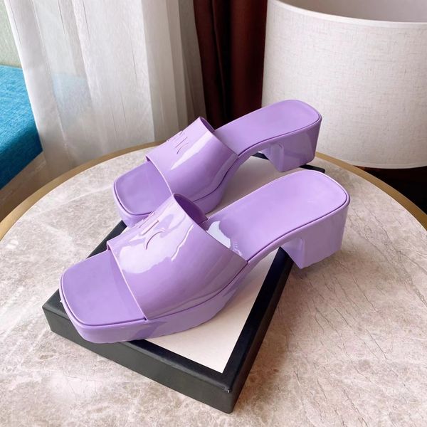 

platform slippers designer low heel sandals women fashion transparent open toe beach shoe casual home bathroom supermarket factory shoes, Black