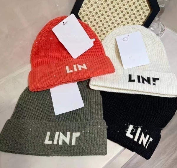 

designer autumn and winter patch logo embroidery flanging wool fur blended casual dome knitted woolen hat quality, Blue;gray