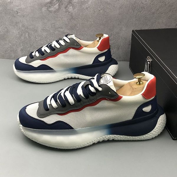 

european design driving party wedding shoes fashion light breathable casual sneakers comfortable round toe thick bottom business leisure wal, Black