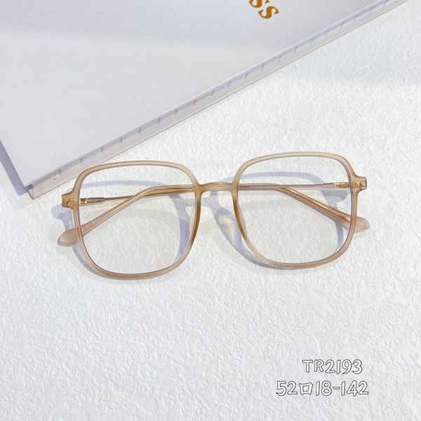 

new youth large frame big face gold capsules glasses frame ultra light and stylish korean style mens and womens thin face all-matching glass, Silver