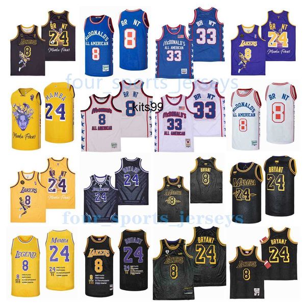

ncaa movie basketball jerseys bryant mcdonald hs all american throwback cren shaw men size s--xxl, Black;red