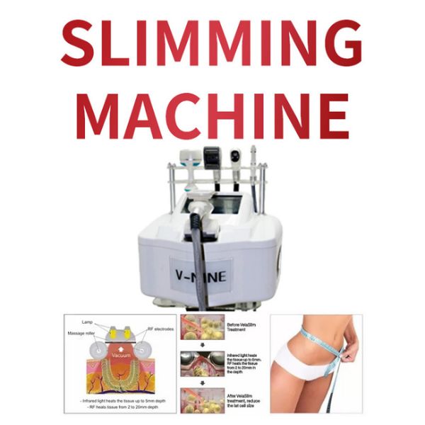 

vela roller therapy body shaping n8 slim rf infrared beauty device 4 handles vacuum slimming machine442