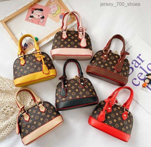 

fashion children shell handbag kids printed pu leather chain bag girls single shoulder designer women mini lipstick, Black