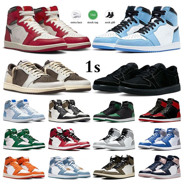 

reverse mocha og 1s men basketball shoes 1 lost and found university blue hyper royal bred patent gorge green denim chicago sports trainers
