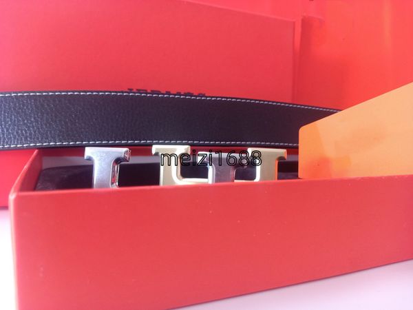 

luxury belts womens man classic designers men double buckle belt with quality gift box bag card multiple style, Black;brown
